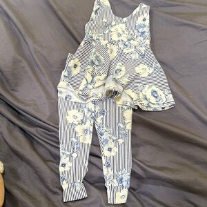 Floral Striped Kids Matching Set